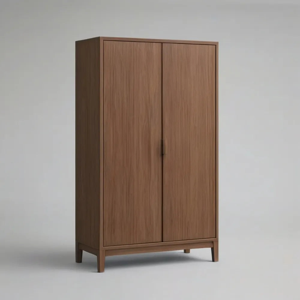 Szafa, Armadio kamera da letto ikea 120 x 55 x 190 cm w brązowym drewnie orzechowym z 2 zawiasami drzwi i podniesioną konstrukcją
