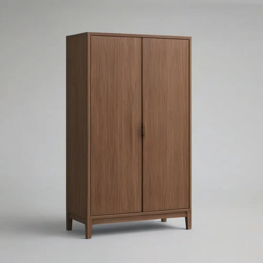 Szafa, Armadio kamera da letto ikea 120 x 55 x 190 cm w brązowym drewnie orzechowym z 2 zawiasami drzwi i podniesioną konstrukcją