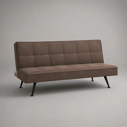Sofa, Łóżko sofa 3 fotele 180x85x80 cm w brązowej tkaniny z tyłu