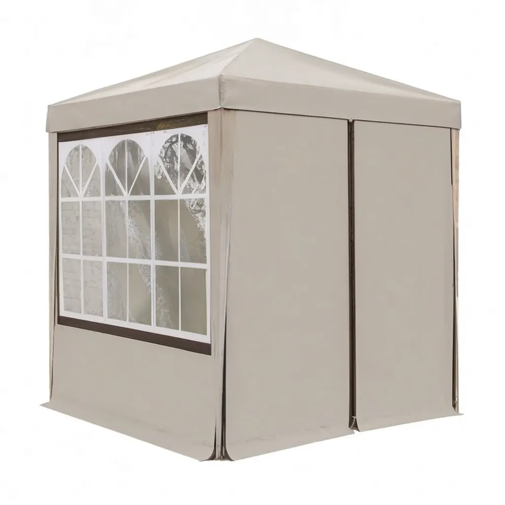 Pergola, Pawilon ogrodowy 300 x 300 x 250 cm z dachem PE i bocznymi ścianami beżowymi