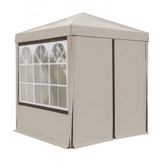 Pergola, Pawilon ogrodowy 300 x 300 x 250 cm z dachem PE i bocznymi ścianami beżowymi