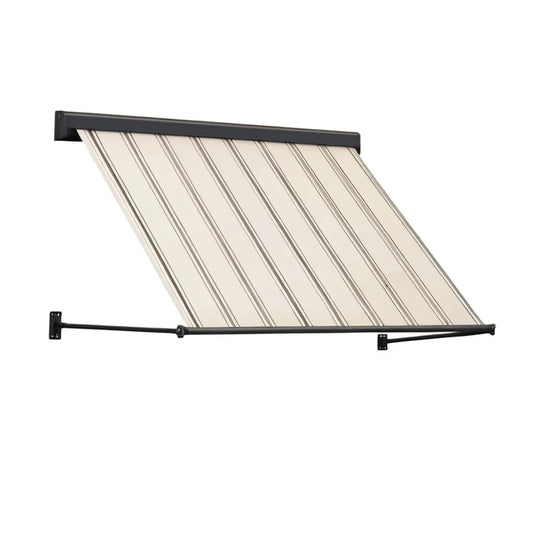 Markiza z korby ręcznej o wymiarach 300 x 250 cm prostokątna z poliestru w kolorze beżowym z ramą aluminiową